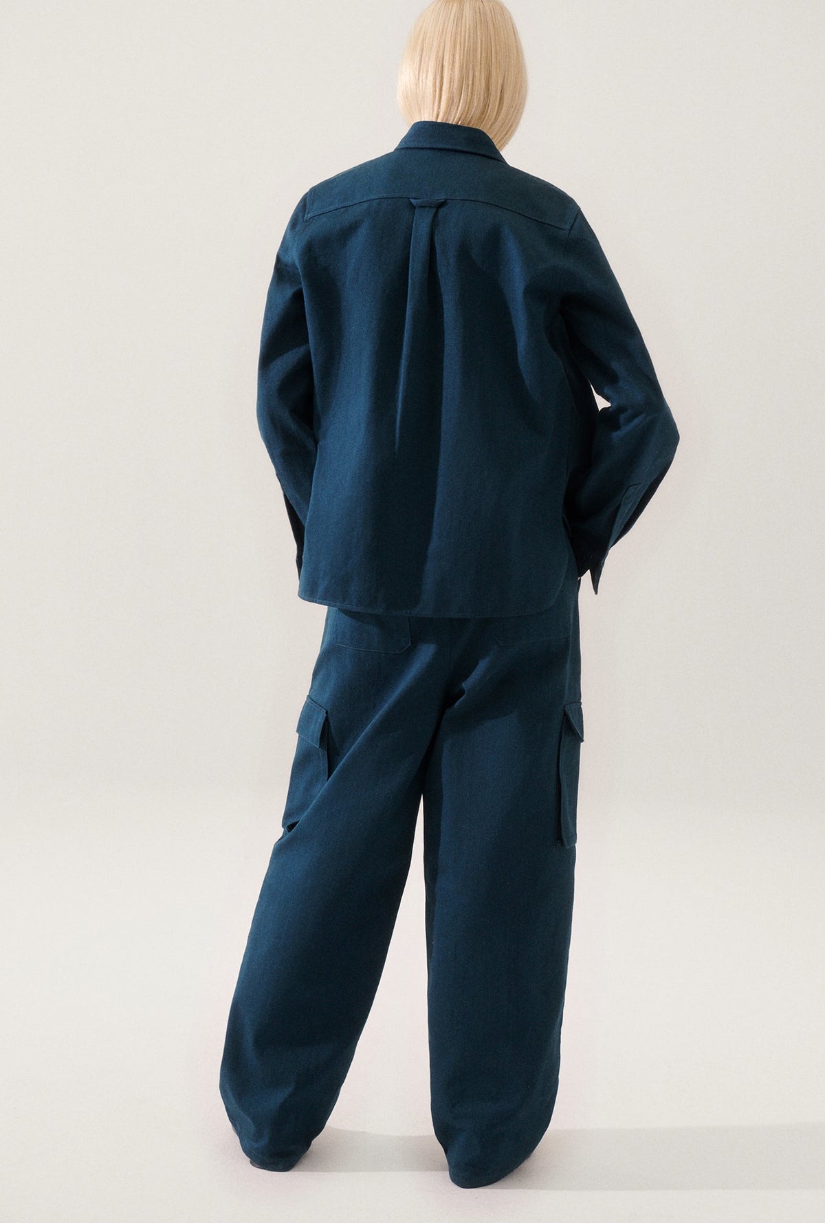 Silk Laundry Canvas Overshirt (Teal)