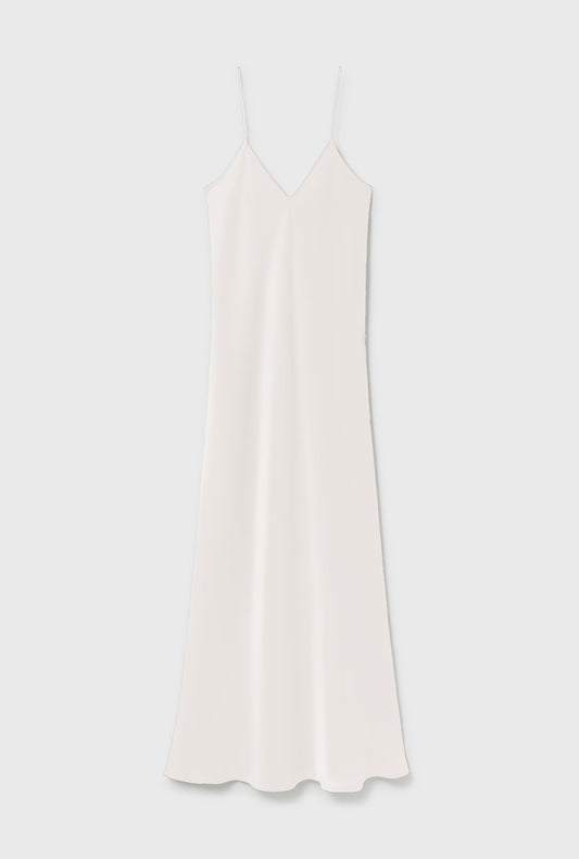 Silk Laundry 90s Slip Dress (White)