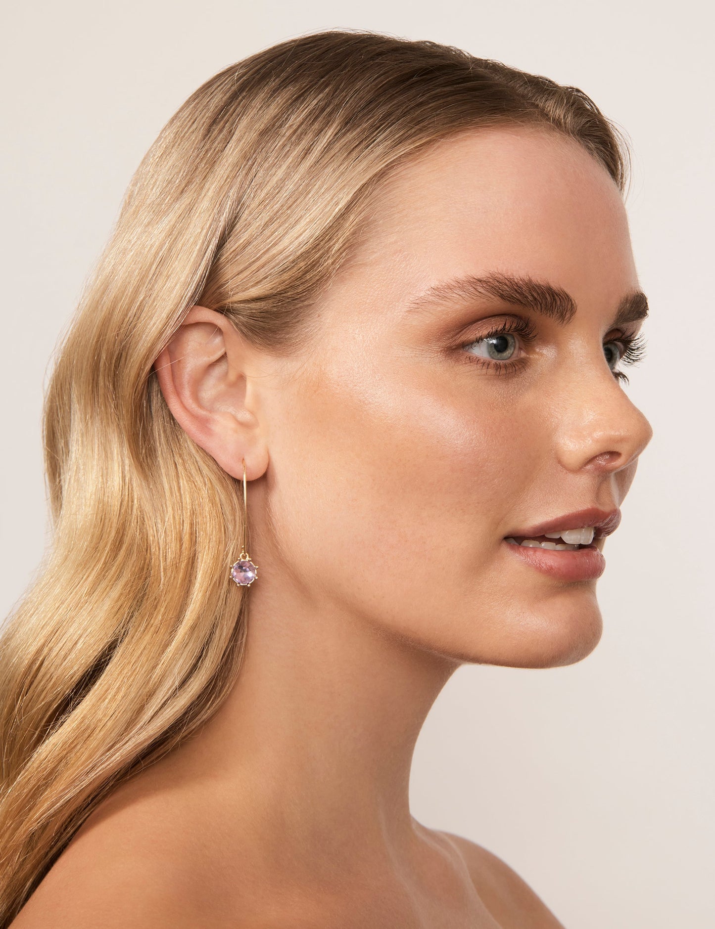GROUP48 THISTLE FLOWER LONG DROP EARRING (Print)