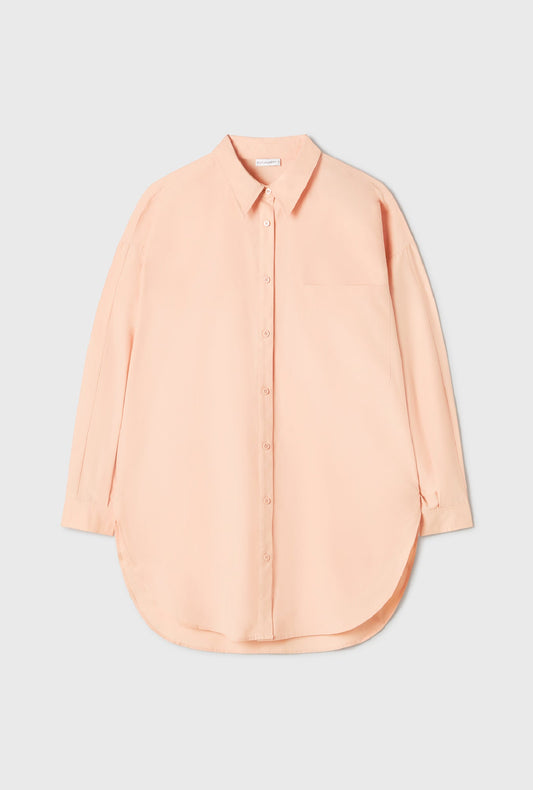 Cotton Silk Round Shirt (Daybreak)
