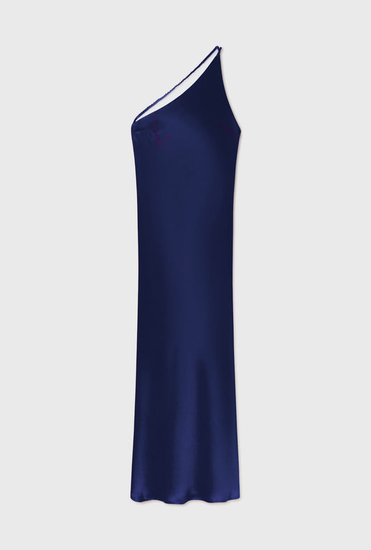 Silk Laundry Slope Dress (Purple Rain)