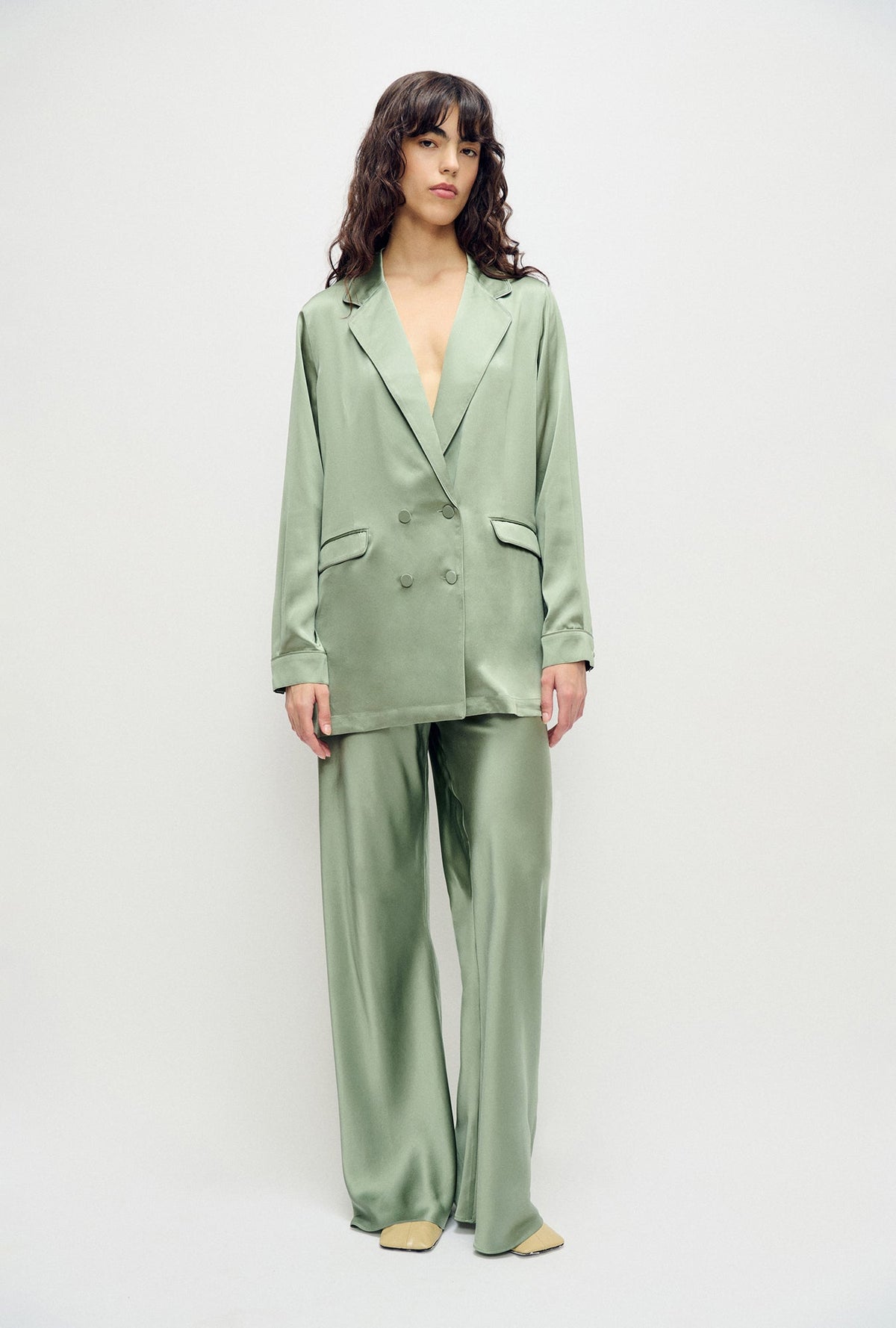 Silk Laundry Relaxed Blazer (Moonshine)