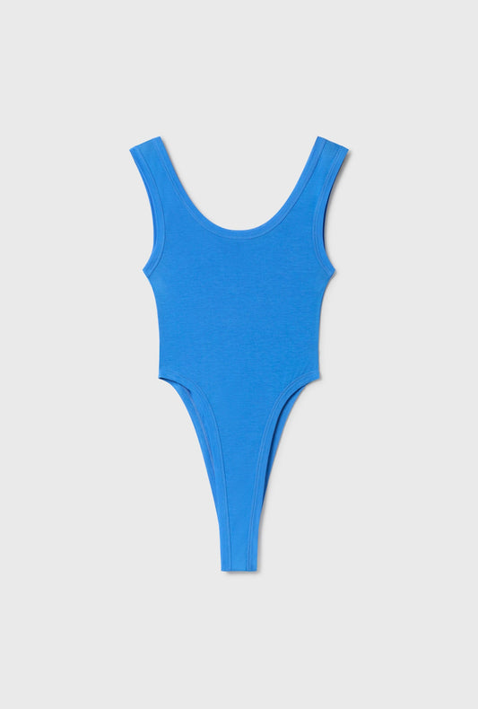 Silk Laundry Cutaway Bodysuit (Wave)