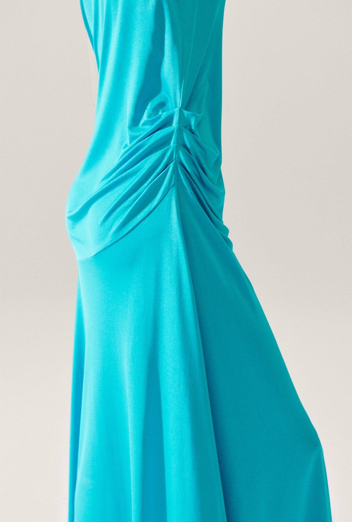 Silk Laundry Jersey Long Sleeve Dress (Oxygen)