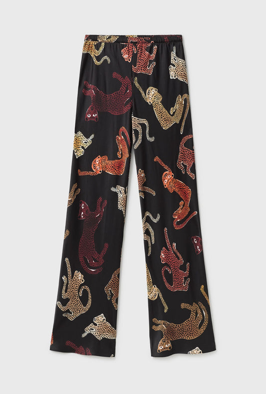 Silk Laundry Bias Cut Pants (Jaguars Black)
