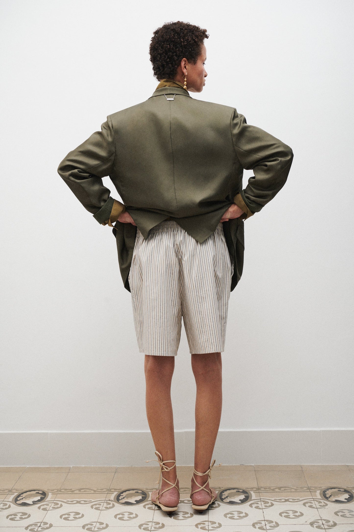 Silk Laundry Cotton Boxers (Slate Stripe)