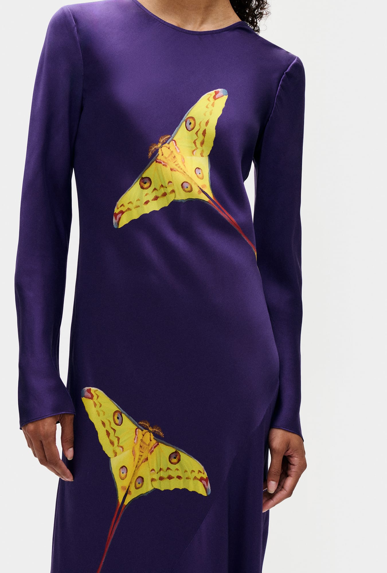 Silk Laundry FULL SLEEVE BIAS DRESS (Symbiotic)