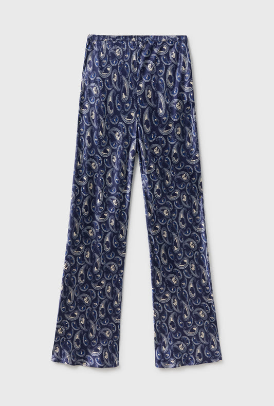 Silk Laundry Bias Cut Pants (Hounds Paisley)