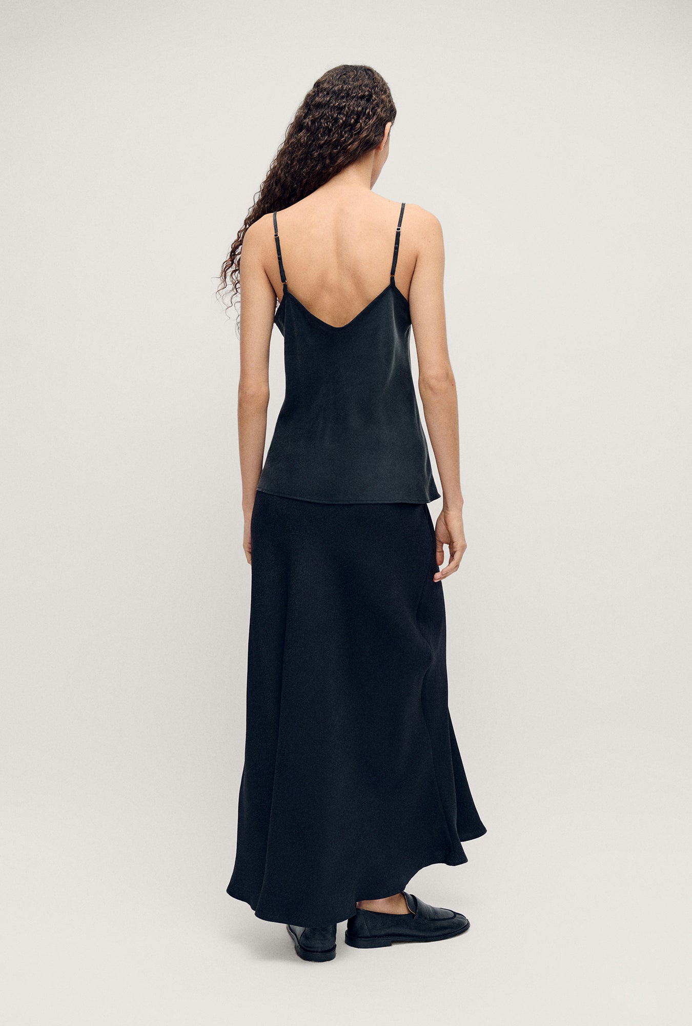 Silk Laundry Long Bias Cut Skirt (Coral Jacquard)