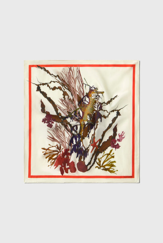 Silk Laundry COTTON SILK SCARF (Seahorse)