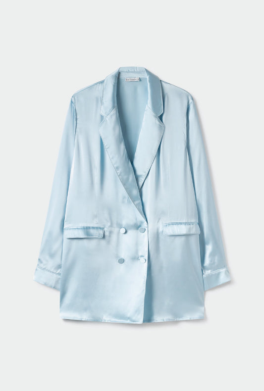 Silk Laundry Relaxed Blazer (Sky)