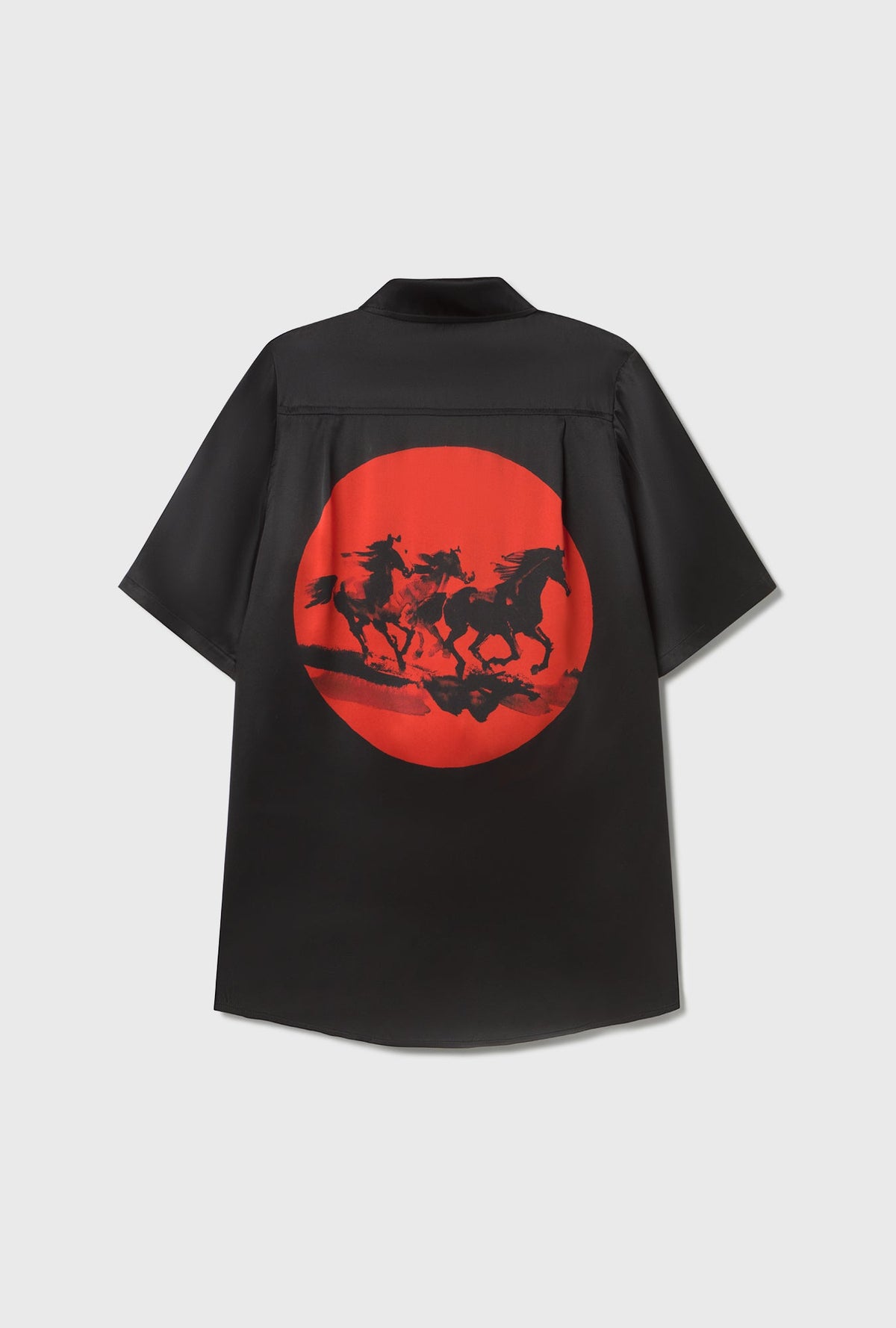 Silk Laundry Short Sleeve Boyfriend Shirt (Year Of The Horse)