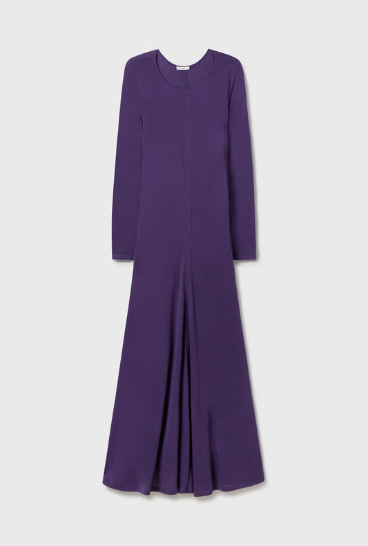 Silk Laundry Jersey Modal Cutaway Dress (Nightshade)