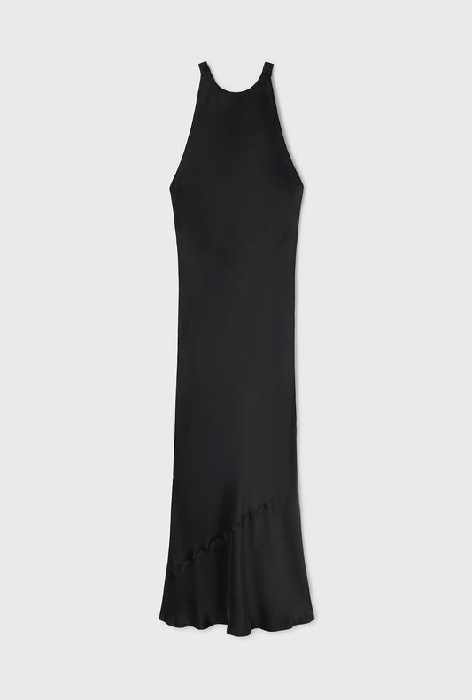 Silk Laundry High Low Dress (Black)