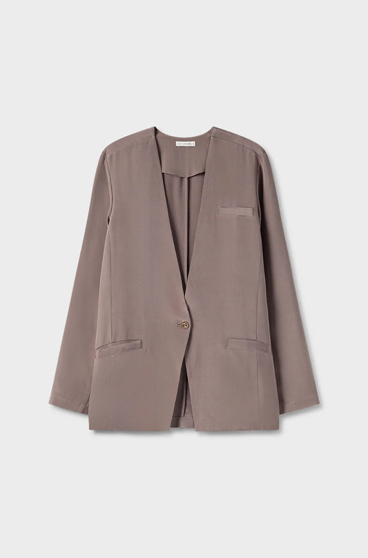Silk Laundry CDC Collarless Blazer (Cinder)