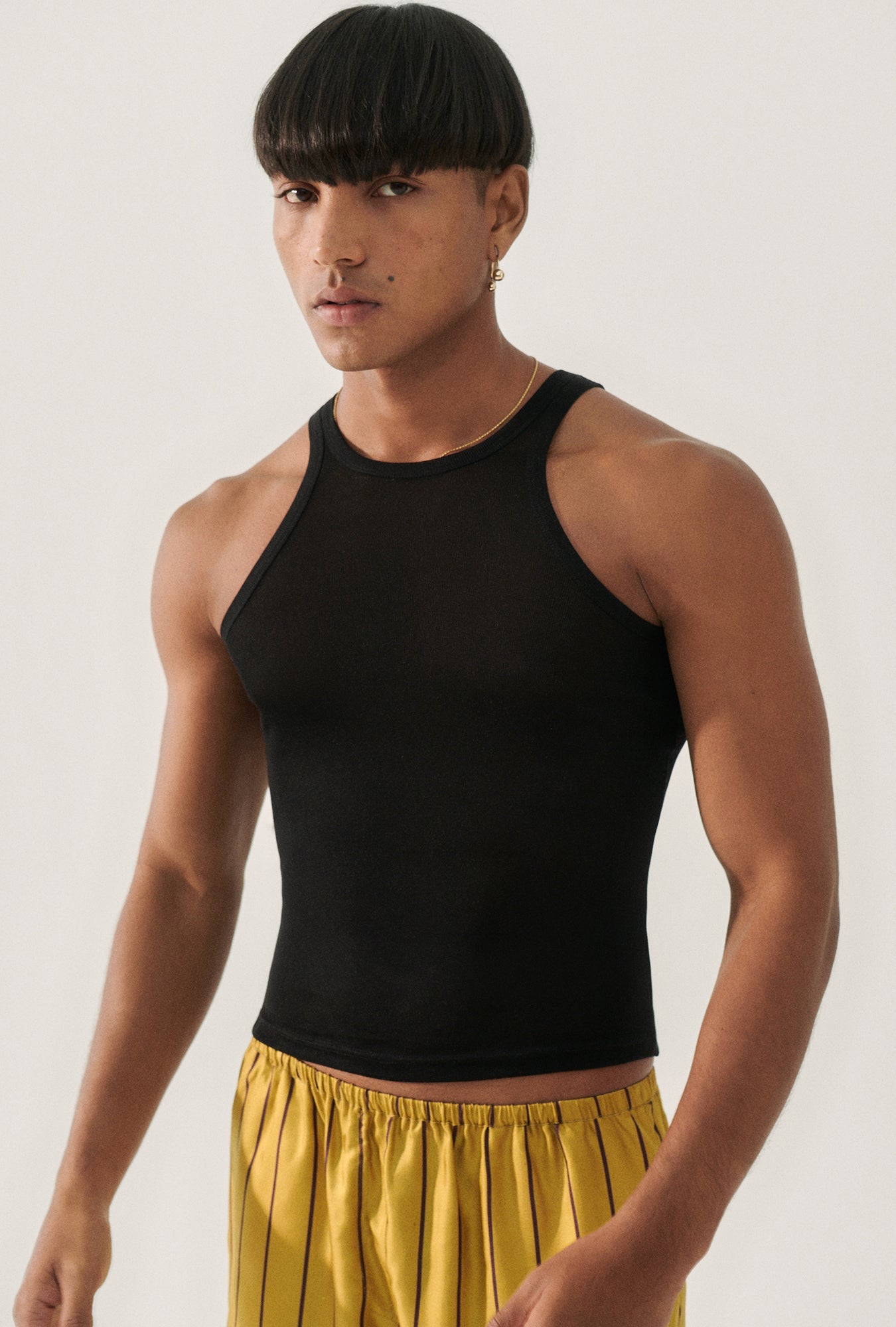 Silk Laundry Jersey Tank (Black)
