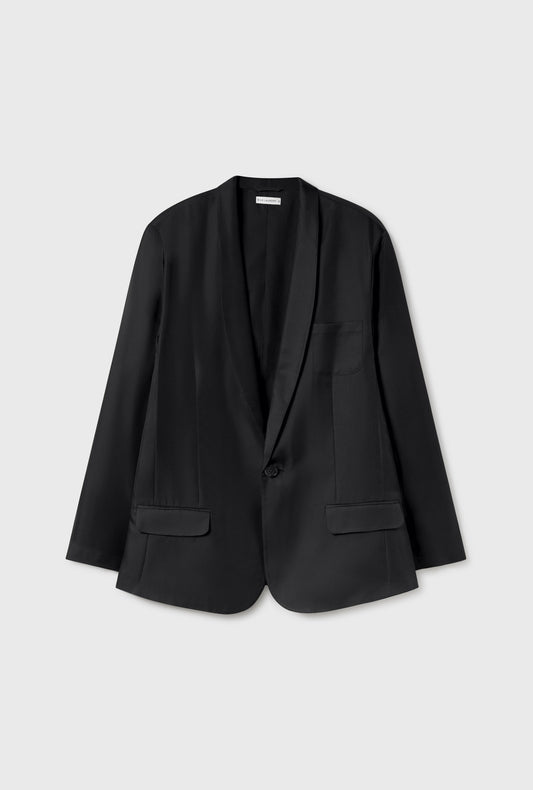 Silk Laundry Twill Miami Blazer (Black)