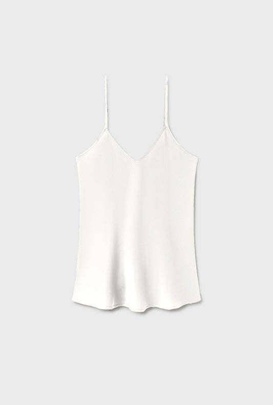 Silk Laundry Bias Cut Cami (White)