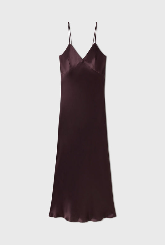 Silk Laundry Deco Rouleau Dress (Cacao)