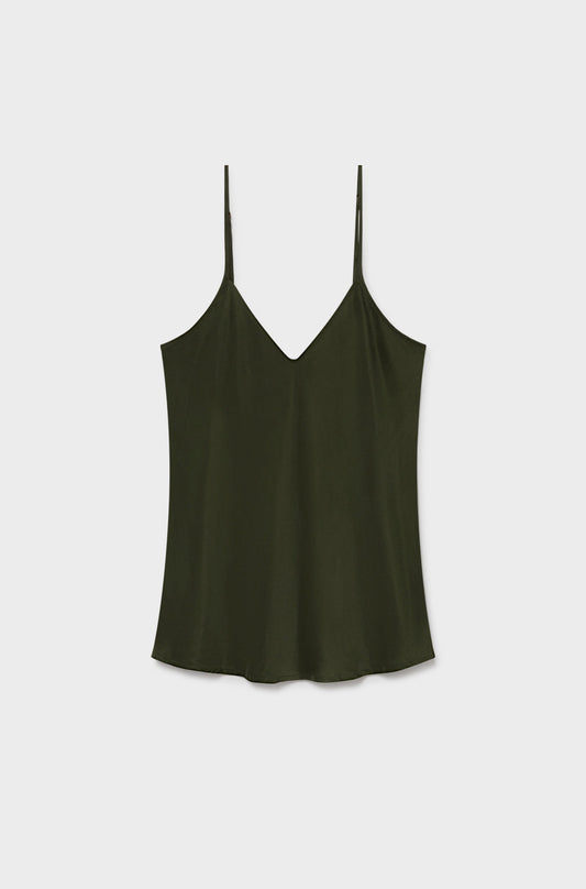 Silk Laundry Bias Cut Cami (Cedar)