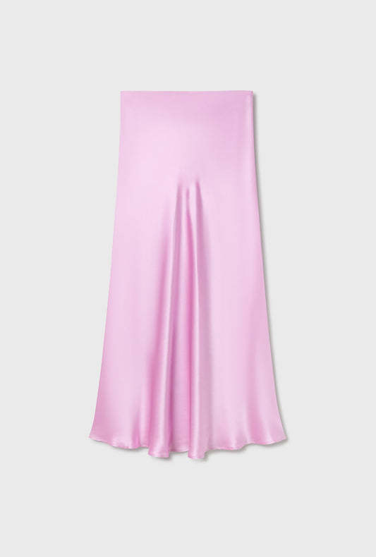 Silk Laundry Long Bias Cut Skirt (Lilac)