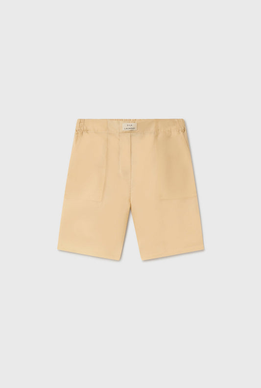 Silk Laundry Organza Boxer Shorts (Beige)