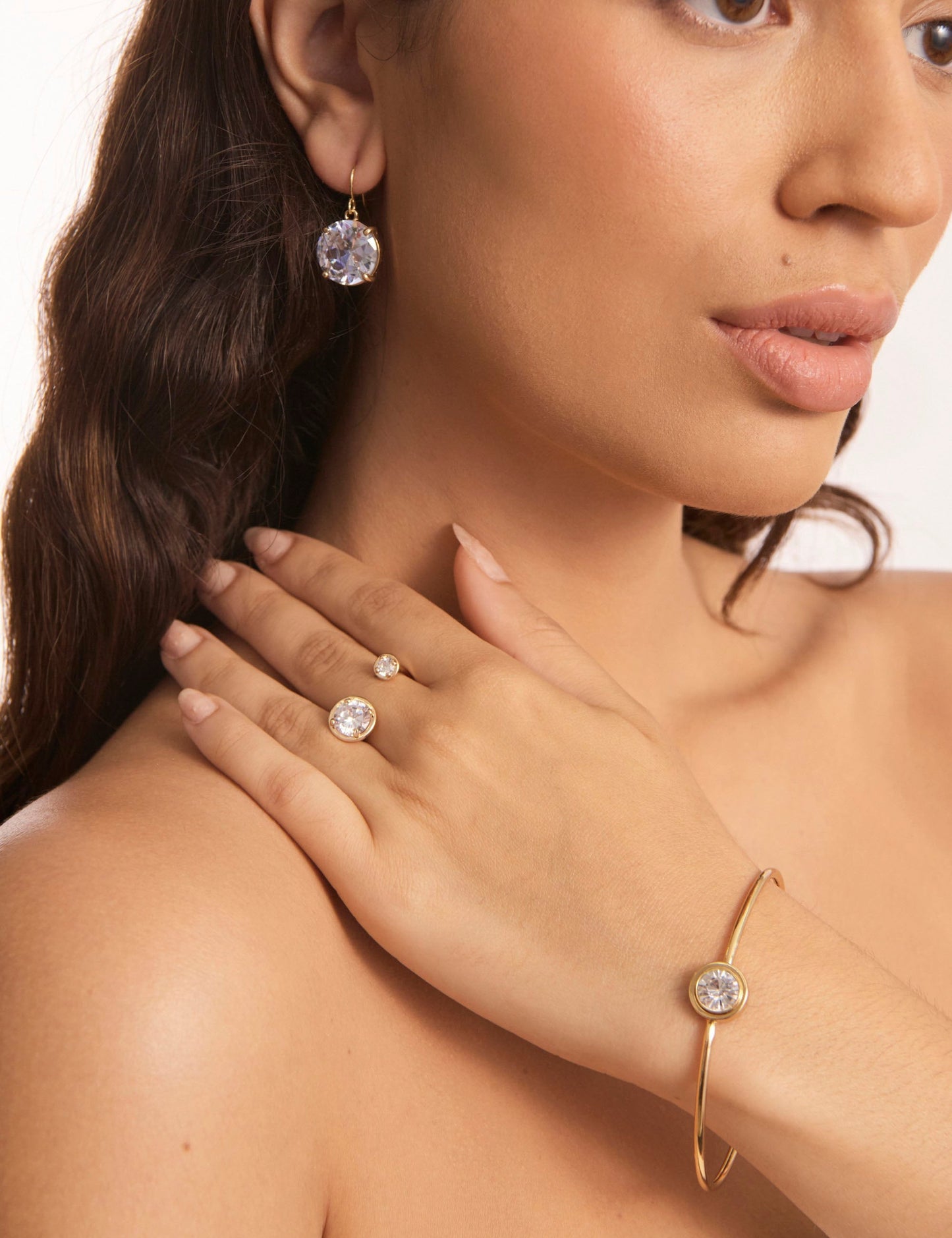 Amelie Collection DUO CRYSTAL STONE SET RING (Print)