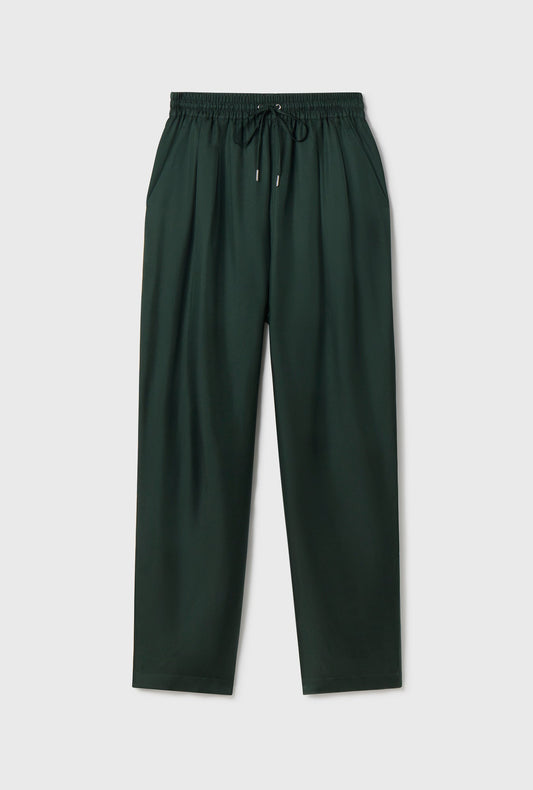 Silk Laundry Twill Slouch Pants (Scarab)