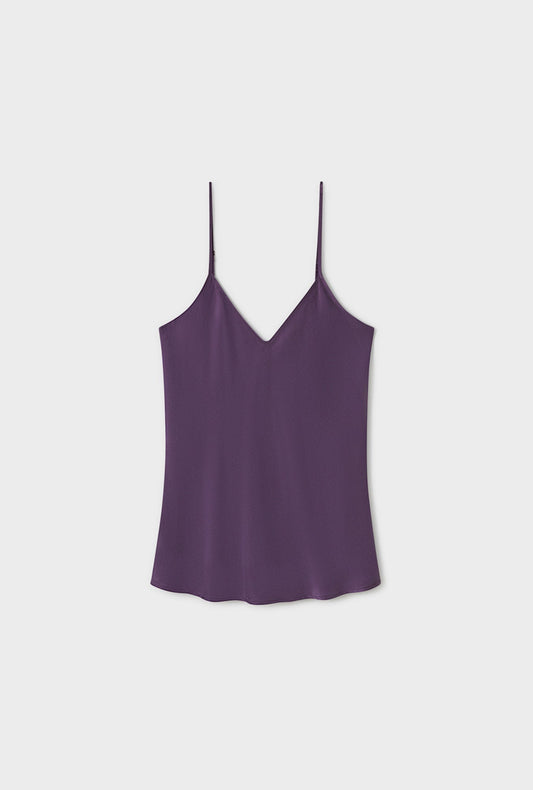 Silk Laundry Bias Cut Cami (Blackberry)