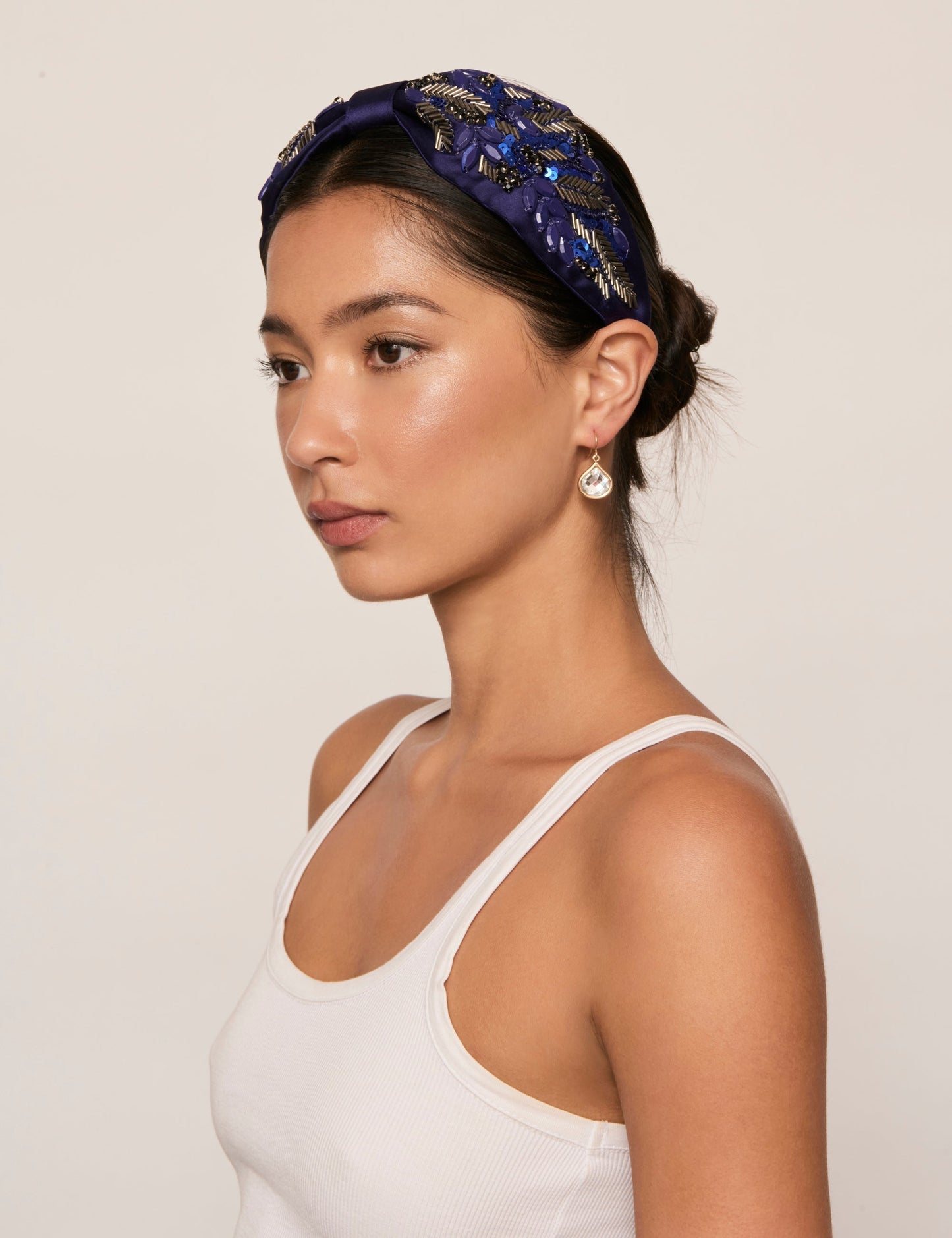 GROUP48 SATIN FEATHER SOFT FORM HEADBAND (Print)