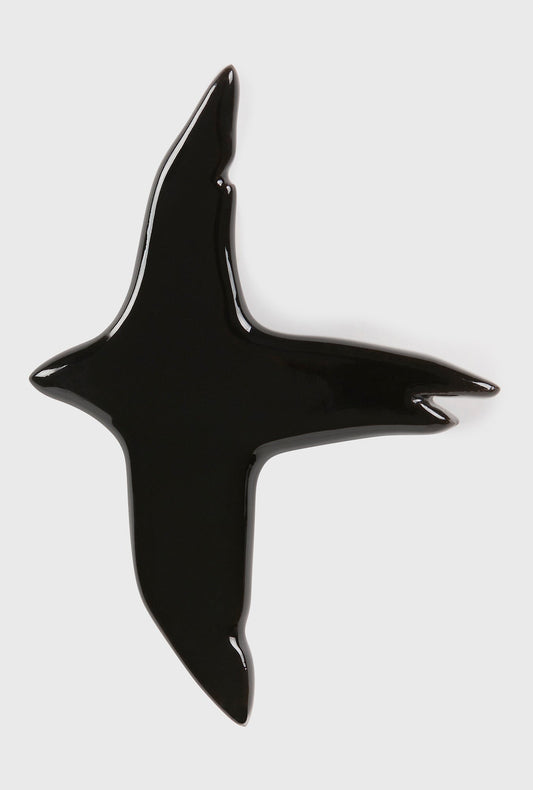 Silk Laundry Raven Brooch (Black)
