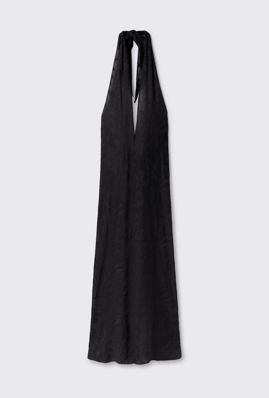 Laundry Clip Silk Wrap Skirt (Tulipa Black)