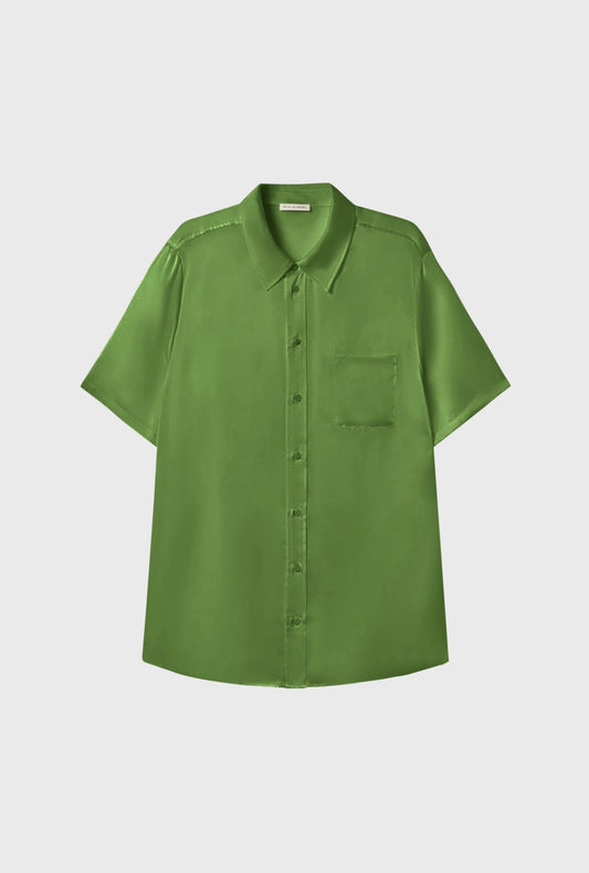 Silk Laundry Short Sleeve Boyfriend Shirt (Fields)