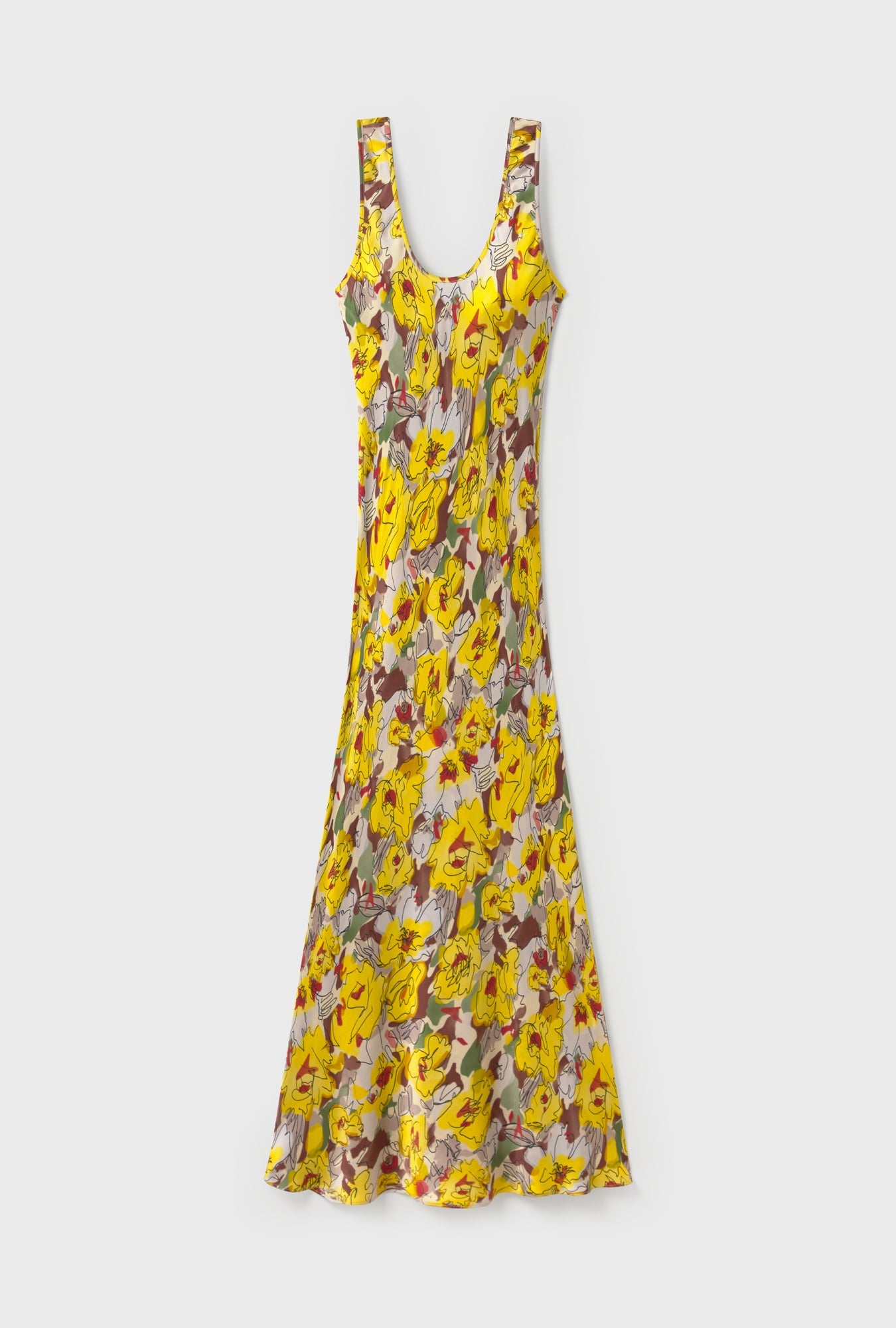 Image of Dresses. Product name - Scoop Neck Dress Sunflower Floral in Sunflower Floral colour by brand - Silk Laundry