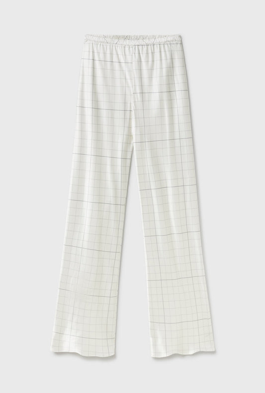 Silk Laundry Bias Cut Pants (Grid)