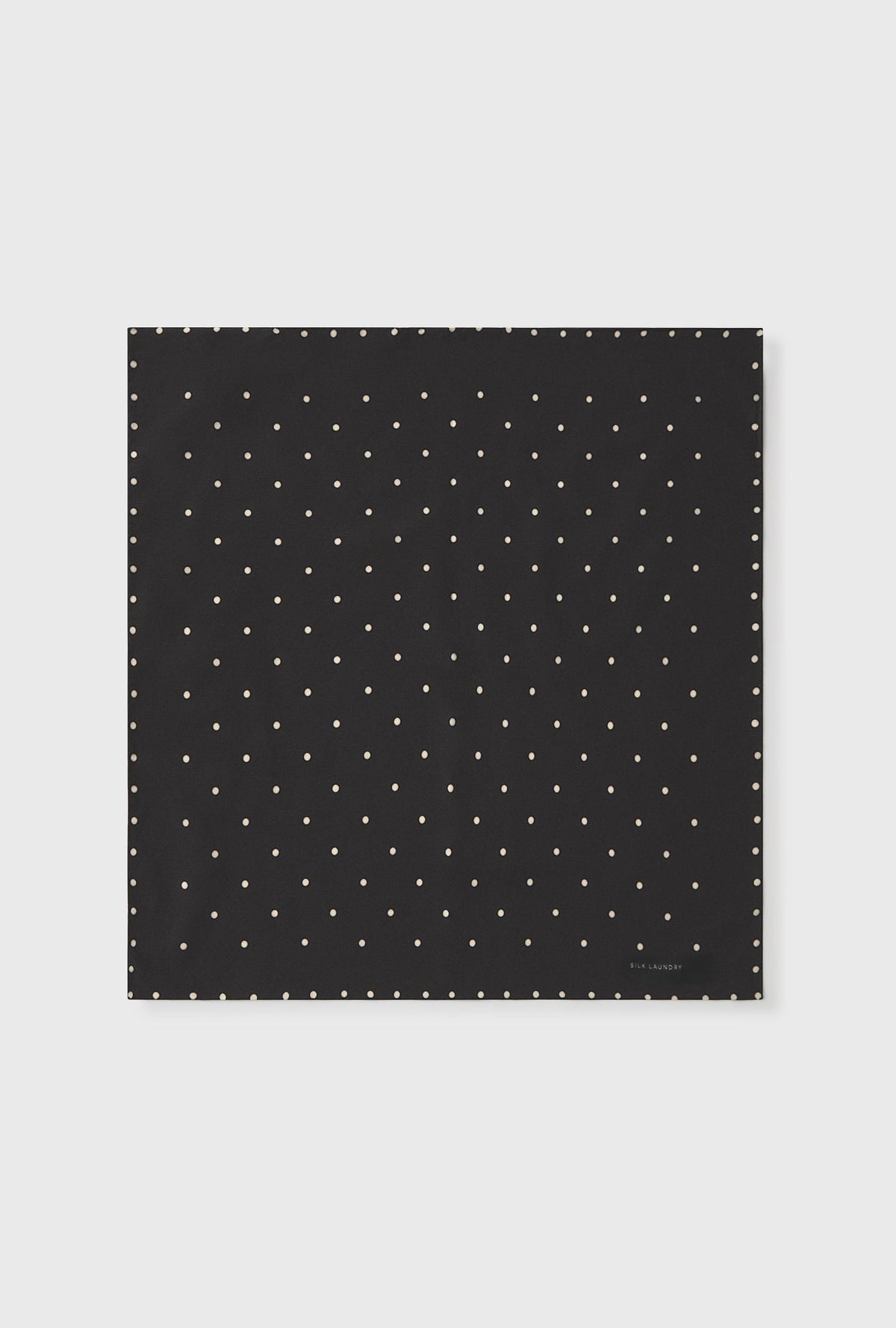 Silk Laundry Twill Scarf (Small Polka Dot)