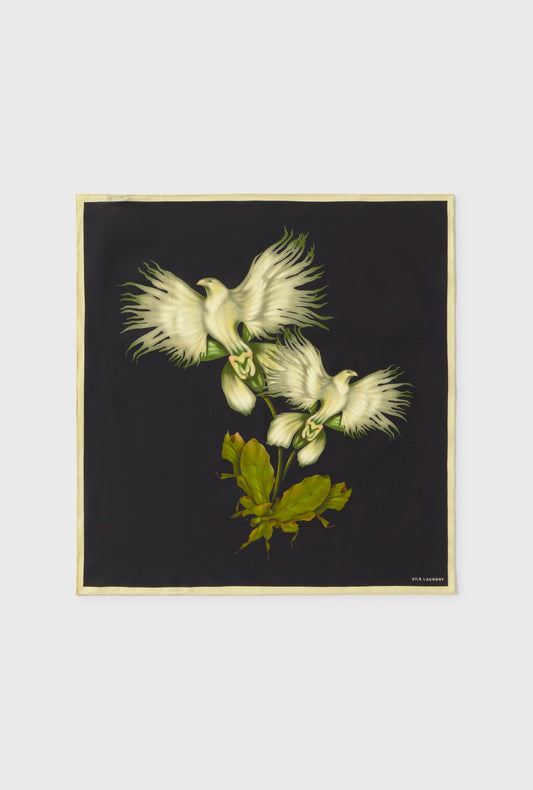 Cotton Silk Scarf (Egret)