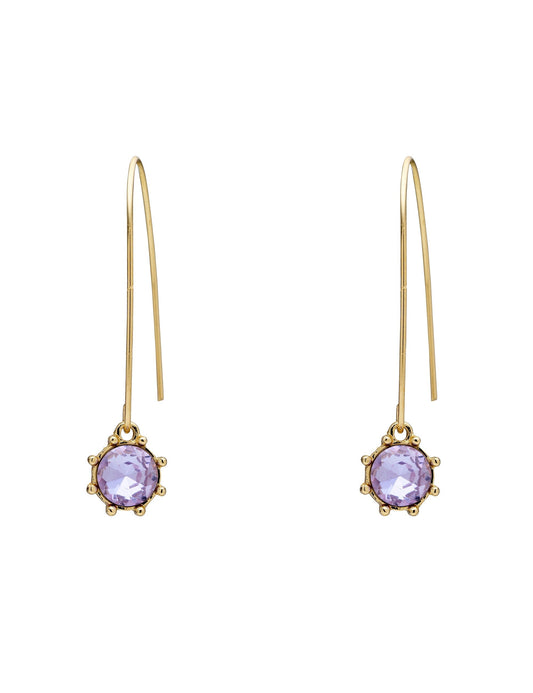 GROUP48 THISTLE FLOWER LONG DROP EARRING (Print)