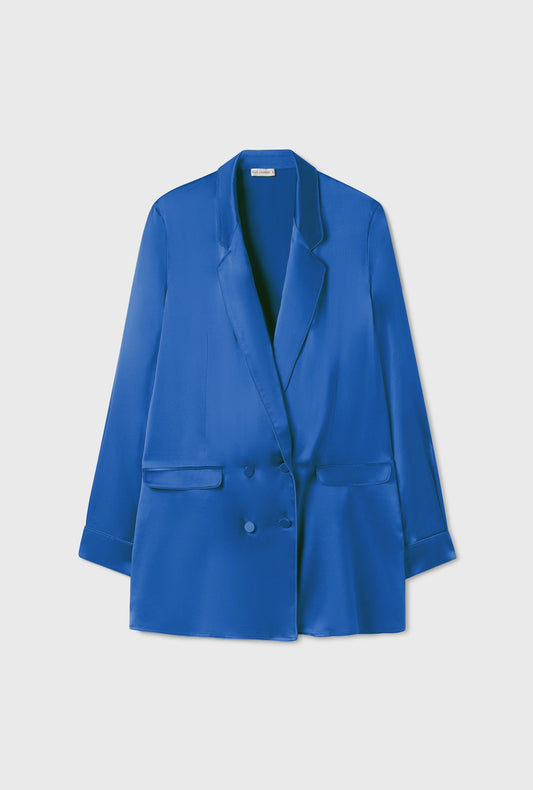 Silk Laundry Relaxed Blazer (Wedgwood)