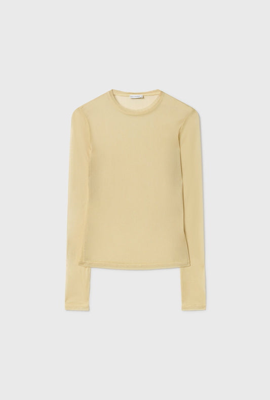 Silk Laundry Mesh Long Sleeve Top (Shell)