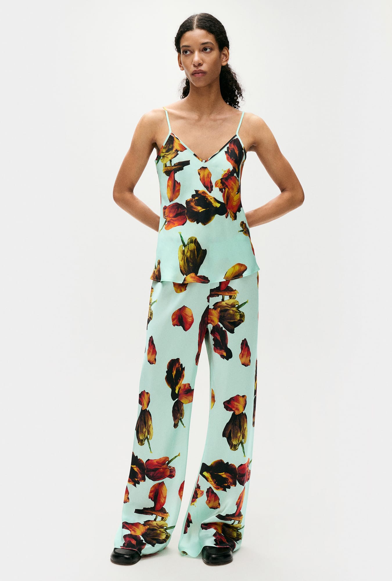 Silk Laundry Bias Cut Cami (Tulipa Dew)