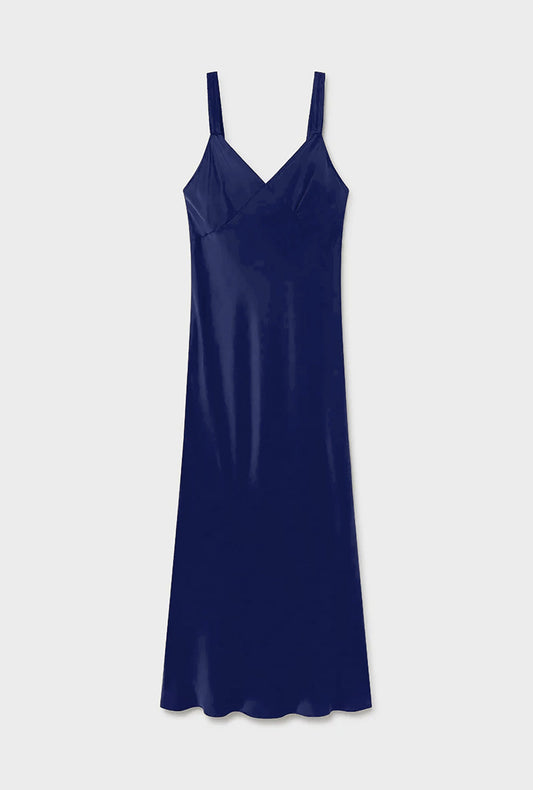 Silk Laundry Deco Ruched Dress (Purple Rain)