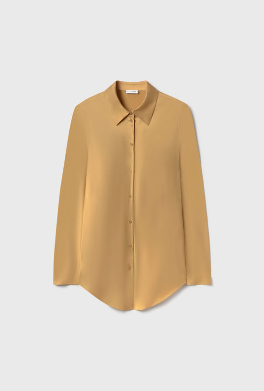 Silk Laundry Bias Cut Shirt (Cowrie)