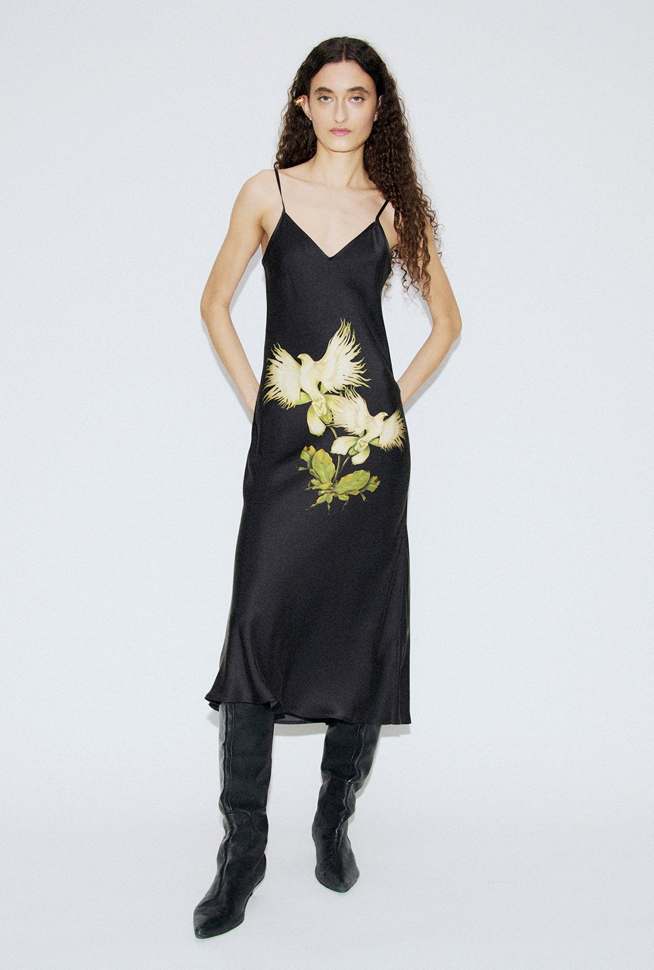 Silk Laundry 90s Slip Dress (Egret)