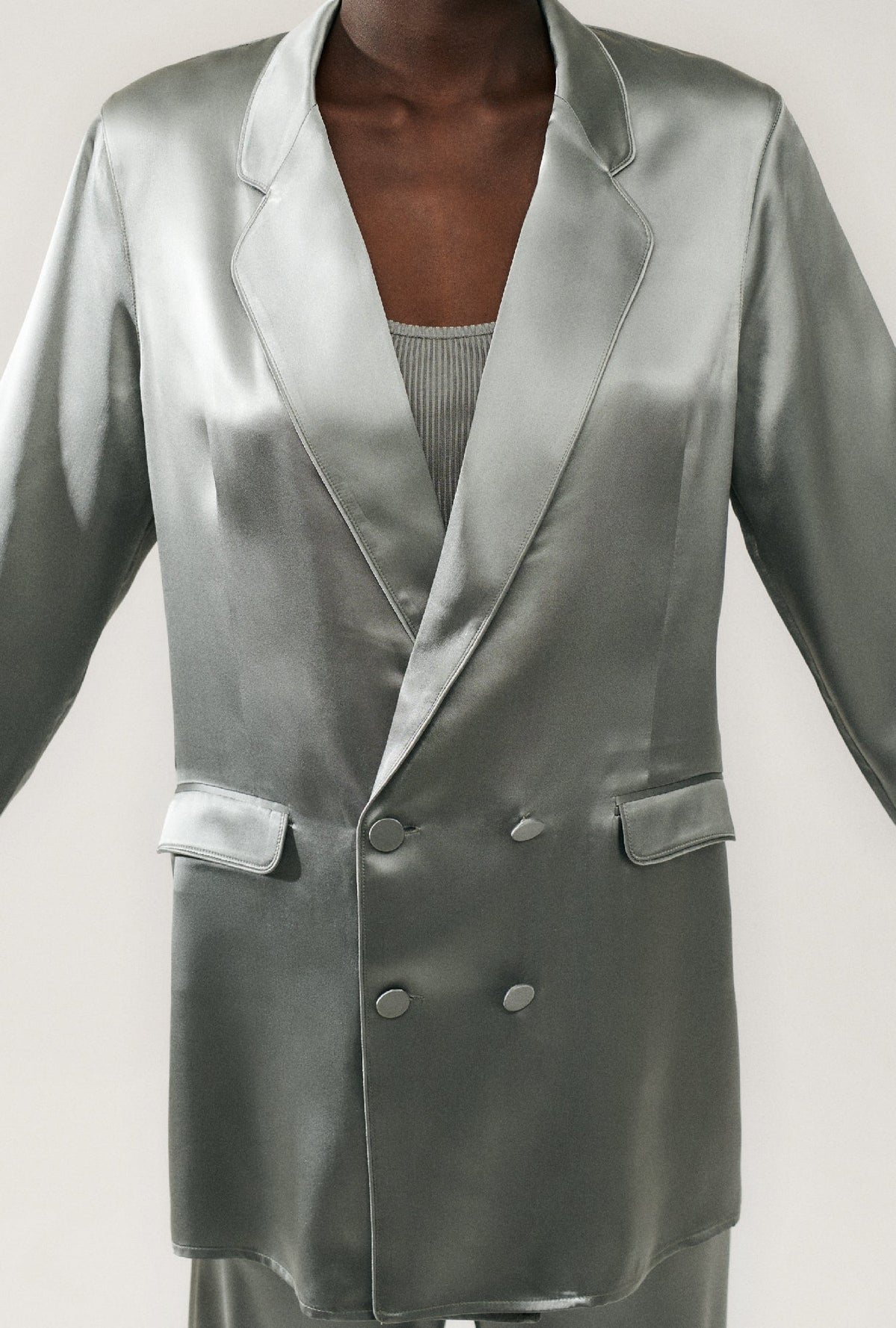 Silk Laundry Relaxed Blazer (Moon)