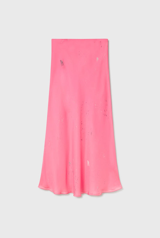 Silk Laundry Chiffon Long Bias Cut Skirt (Hog Wash)
