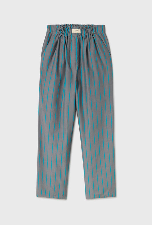 Cotton Silk Paper Bag Pants (Oxygen Stripe)