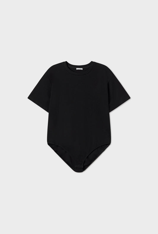 Silk Laundry Bodysuit Tee (Black)