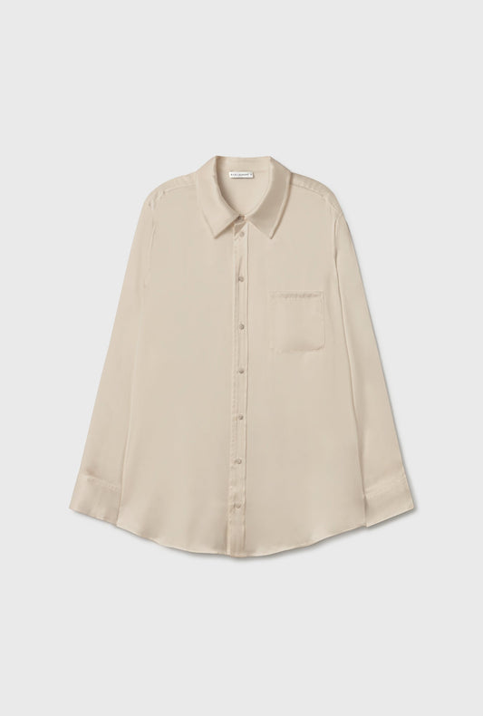 Silk Laundry Boyfriend Shirt (Hazelnut)