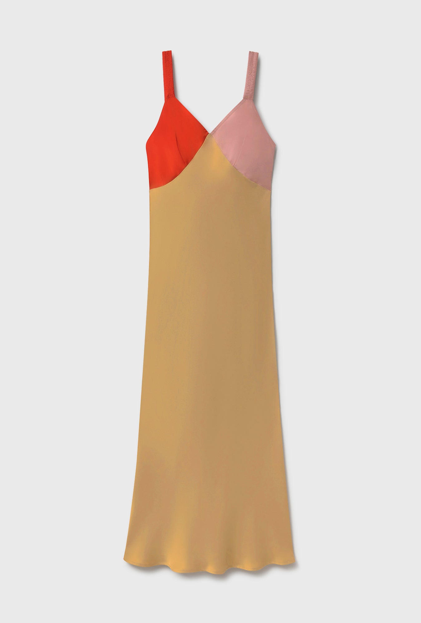Silk Laundry Deco Ruched Dress (Snapper)